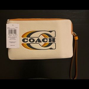 Coach Corner Zip Wristlet!